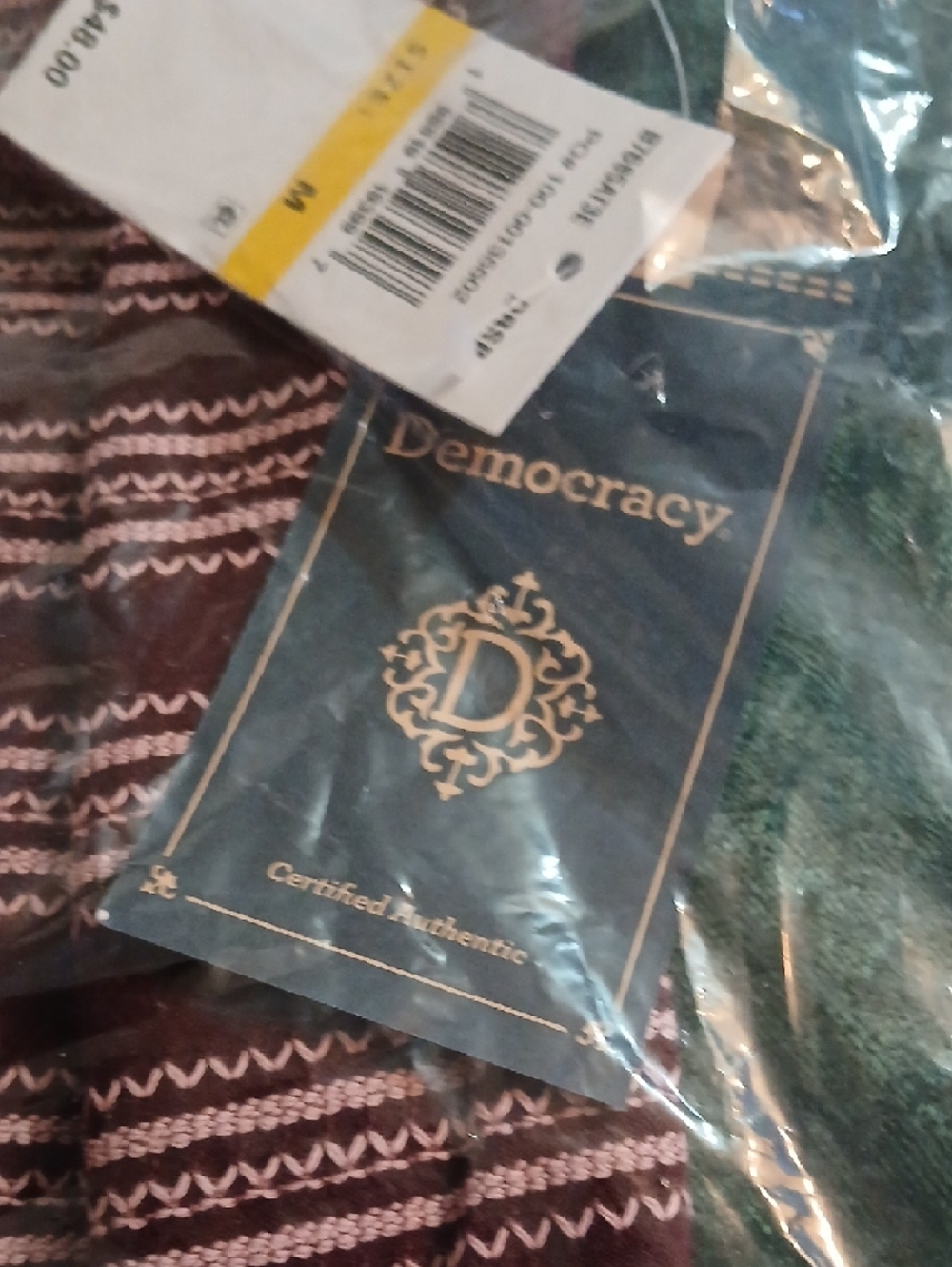 Democracy Dark Boysenberry Top with Light Pink Embroidery. NEVER WORN - Picture 4 of 9